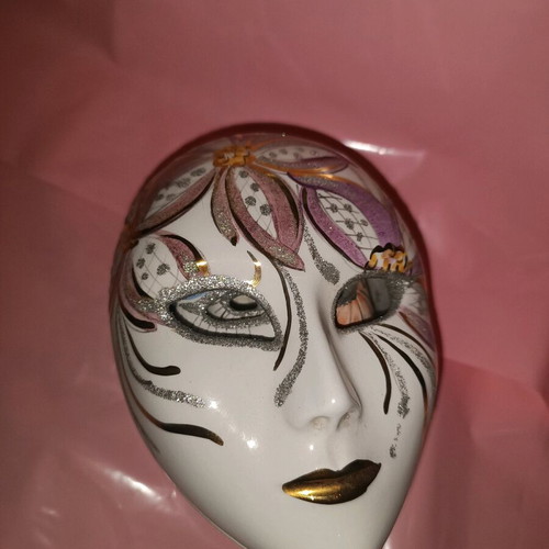 Set of Venetian decorative porcelain masks hand painted, new