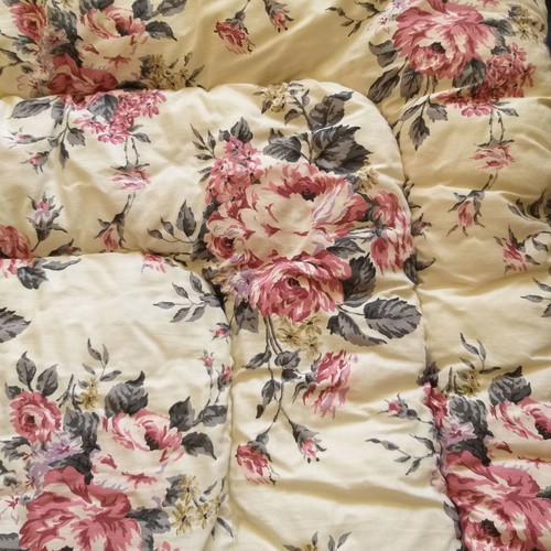 Floral single quilts set of two used, cotton, 160x220 cm