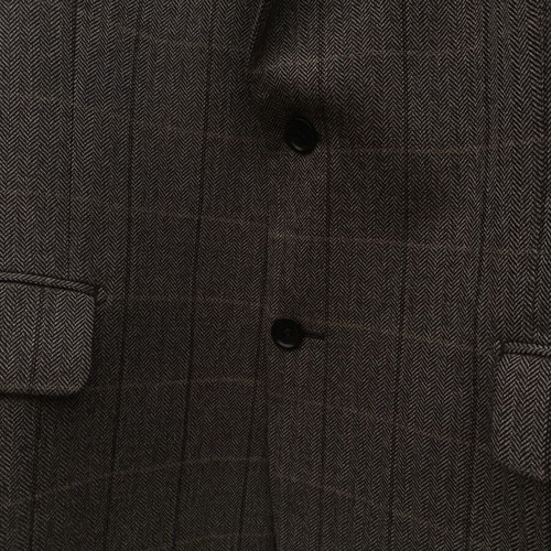 Loro Piana men jacket Superfine Wool gray checked size 54 like new