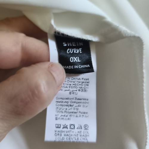 Women's white blazer with transparent sleeves XL, new