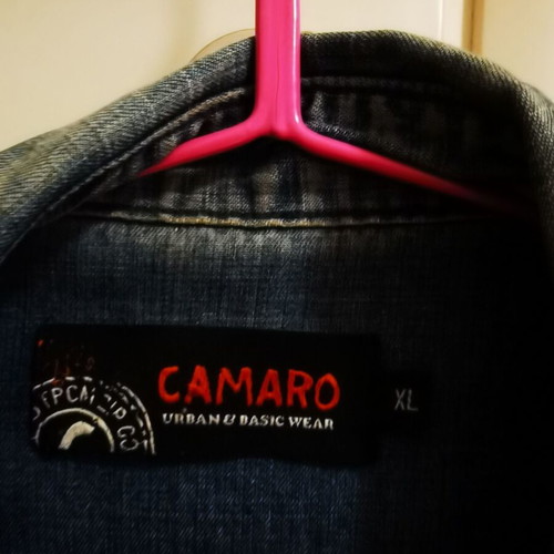 Camaro denim shirt used, size XL, blue, relaxed fit