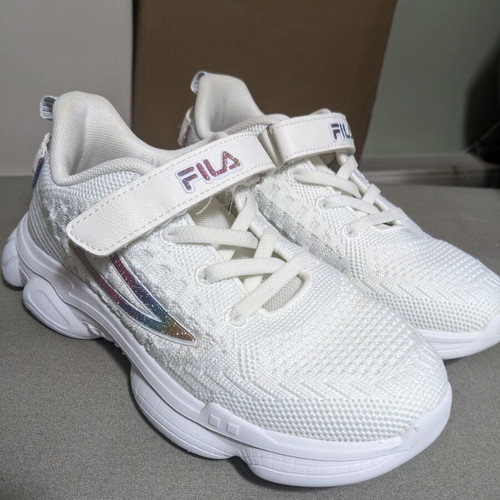 Fila girls' shoes size 34 like new, white athletic