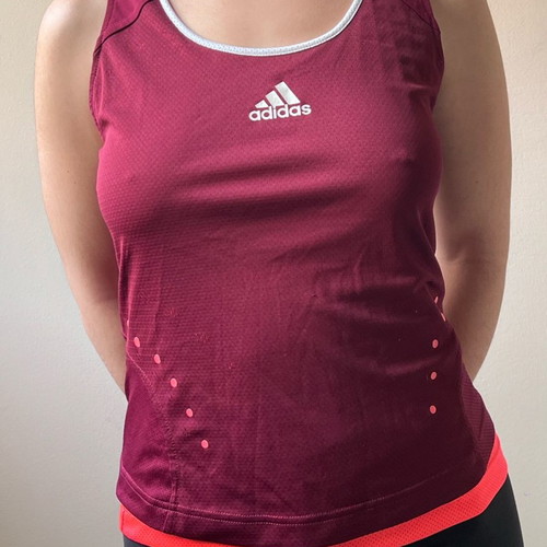 Adidas sports sleeveless top used, multicolor