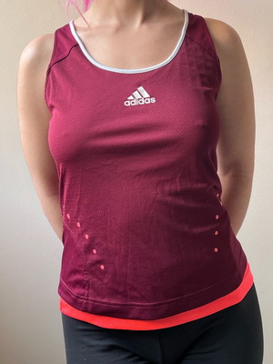 Adidas sports sleeveless top used, multicolor