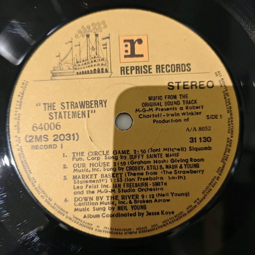 The Strawberry Statement double vinyl record used