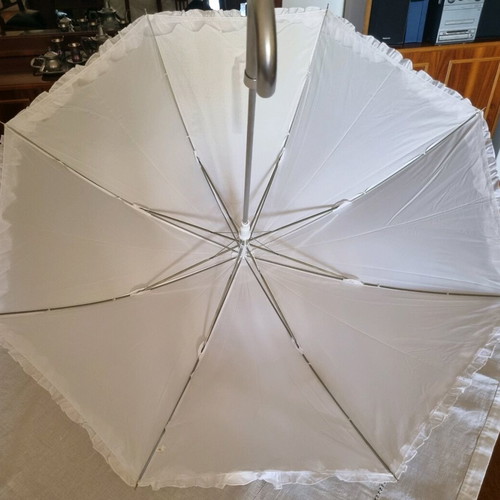 White bridal umbrella new