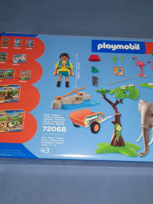 Playmobil 72068 Animal and Friends Φροντιστής ζωολογικού πάρκου με ελέφαντα και φλαμίνγκο καινούργιο