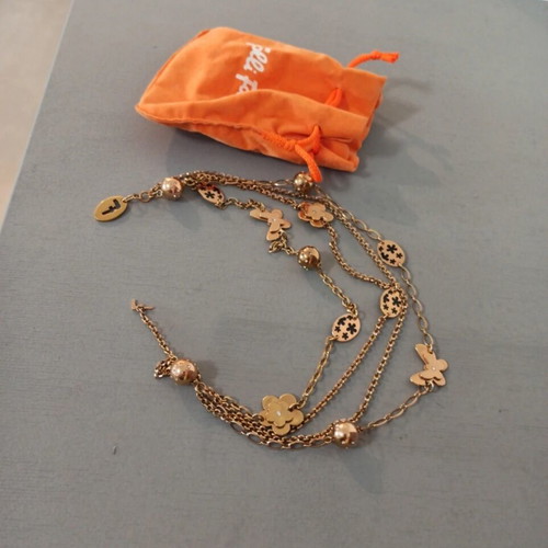 Folli Follie necklace like new, black and gold