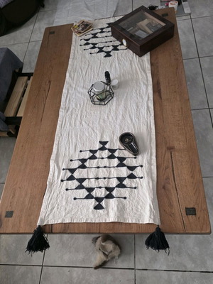 Fabbrica solid oak coffee table like new, rustic industrial design