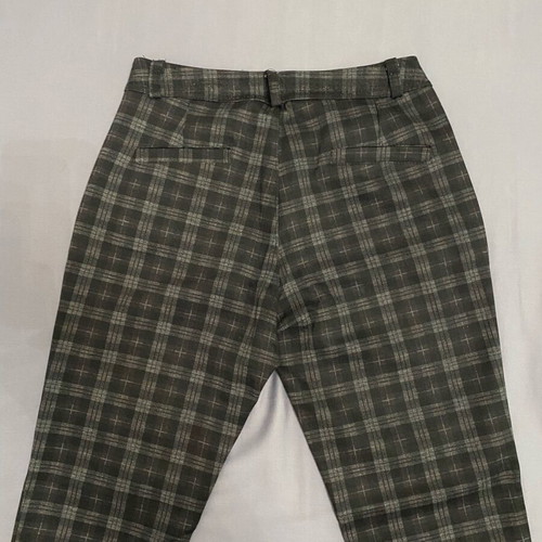 Women's checked pants like new, size M, black and gray