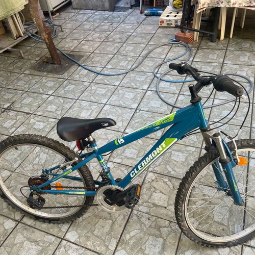 Mountain bike 24 inch, blue, disc brakes, front suspension, men's