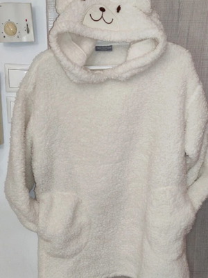 Pepco Tedy Hooded Sweatshirt white, like new, oversized