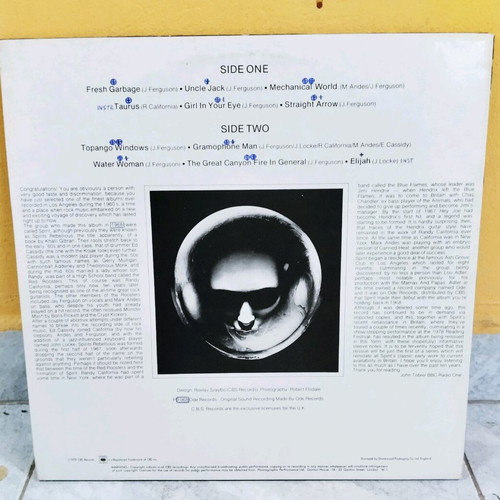 Spirit vinyl record like new, classic psychedelic rock
