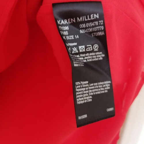 Karen Millen sleeveless top new, bright coral, size L