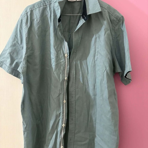 Livergy Men's Short Sleeve Shirt Medium turquoise like new