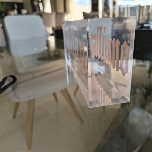 Galliano acrylic logo display, collectible