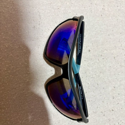 Decathlon sunglasses with case, black and blue