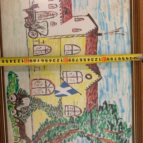 Drawn painting used Larisa railway station 1922