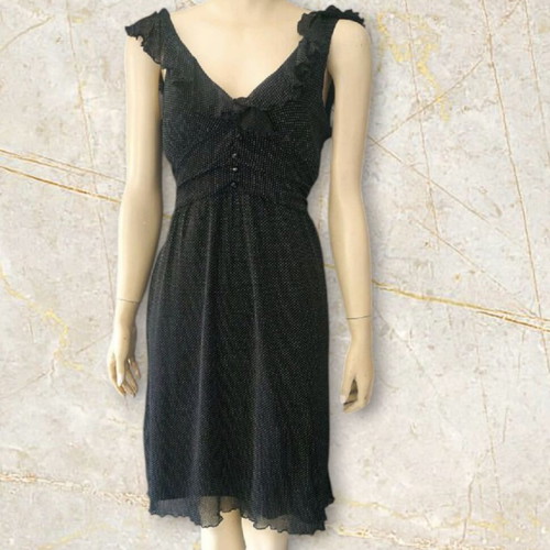 New Look summer dress polka dot size M like new, black