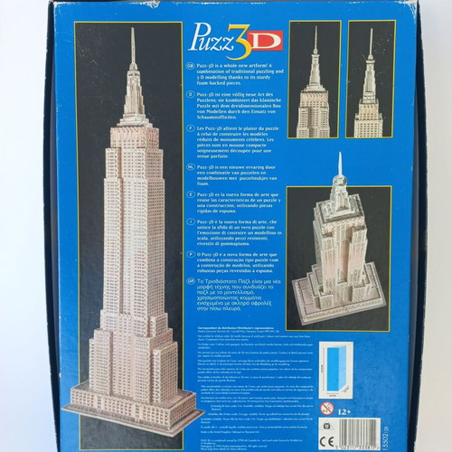 Puzz 3D Empire State Building used, 902 pieces, 1995
