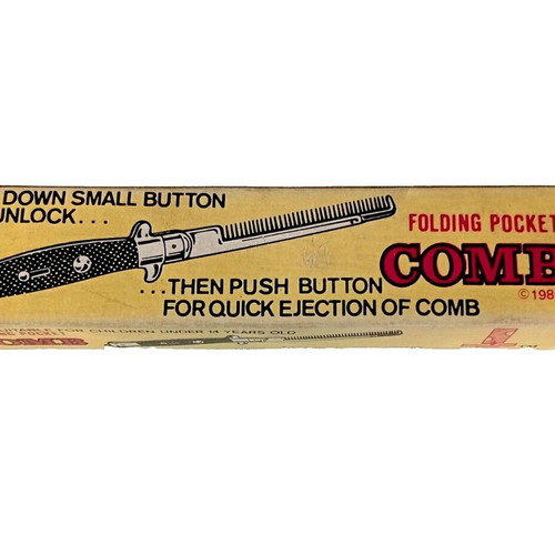Folding Pocket Comb Vintage Funny Party Prank Trick 1980 New