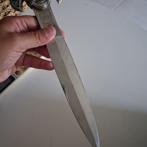 Viking Decorative Letter Opener metal with embossed handle like new