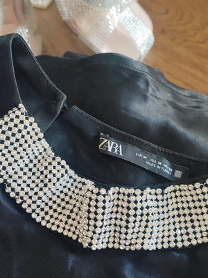 Zara limited edition evening dress new, black with rhinestones