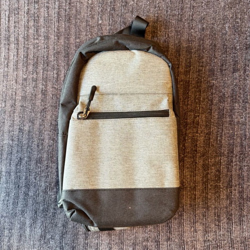 Shoulder bag like new, grey and black with multiple compartments