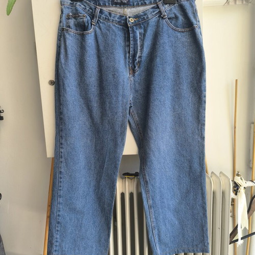 Men's XL jeans like new, 100% cotton, blue
