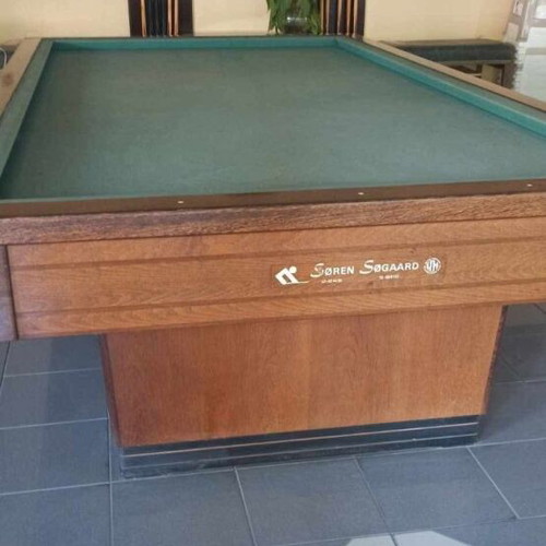 French heated billiard table used, Soren Sogaard, 2.8m x 1.5m