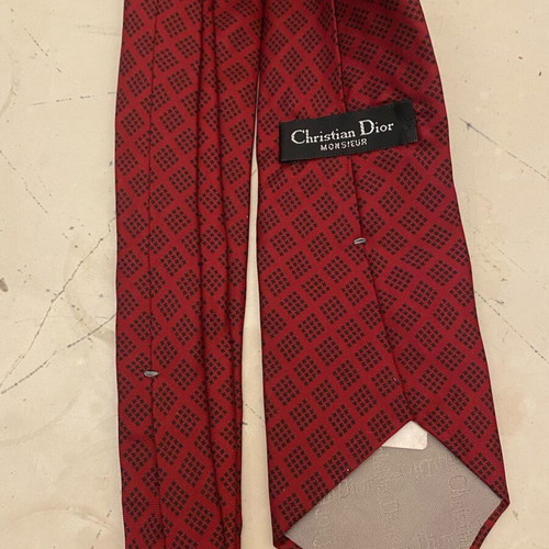Dior Monsieur authentic vintage silk tie like new, red multicolor