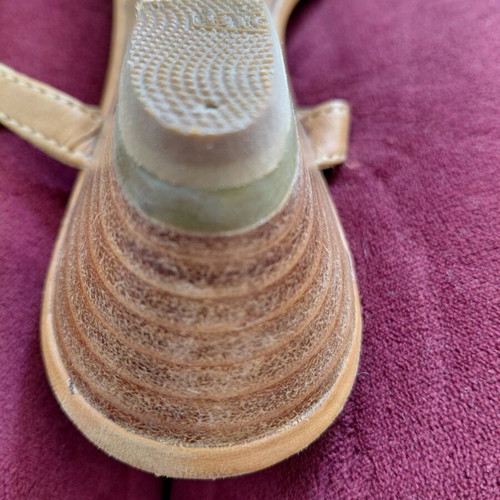 Ioannis leather sandals with rhinestones, size 38, like new