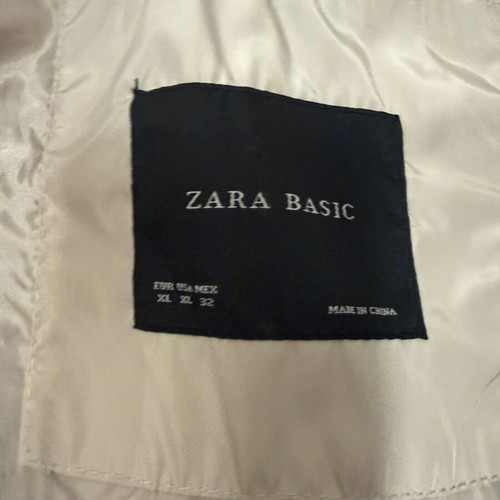Zara Basic lightweight beige utility parka jacket with hood, size XL