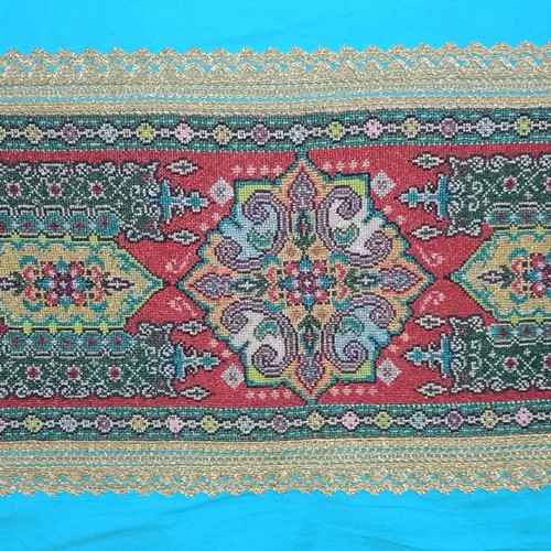 Handmade embroidery made to order, 68 x 29 cm, unique design