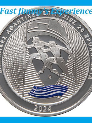 Official Silver Proof 10 Euro Coin 2024 Olympic Games Greece
