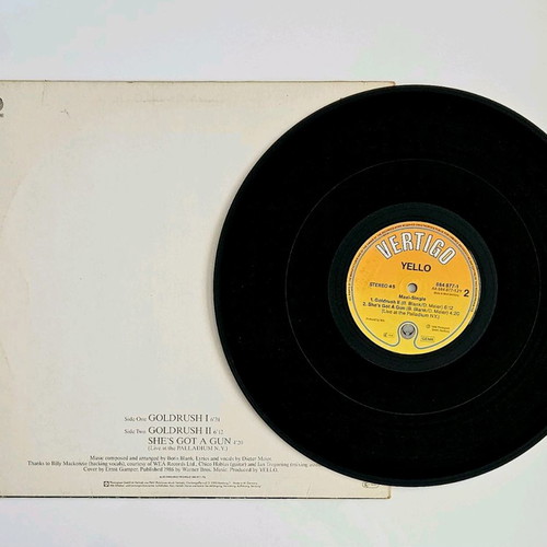 Yello Goldrush 12" Maxi Single like new, German edition 1986