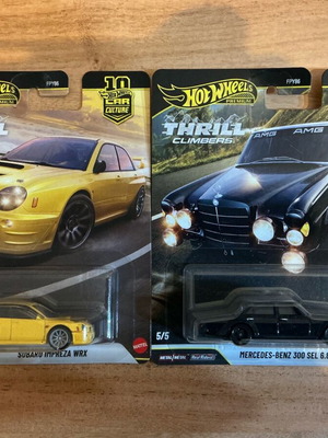 Hotwheels Premium Thrill Climbers καινούργια συλλογή με Subaru Impreza WRX και Mercedes-Benz 300 SEL 6.8 AMG