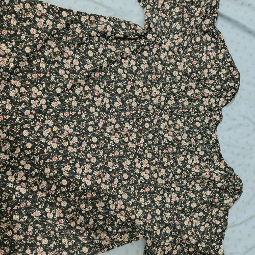 Shein floral short-sleeve blouse 2XL new, multicolor