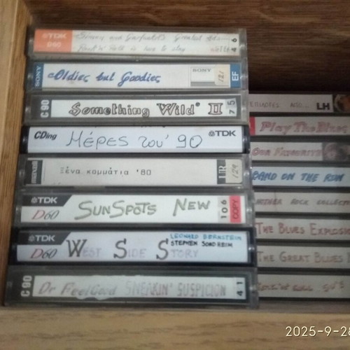 Audio cassette tapes used, pack with foreign music, rewritable