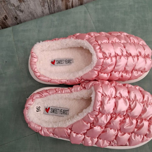 Sweet Years winter slippers pink capitone new