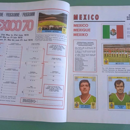 Mexico 1970 album used, official photocopy