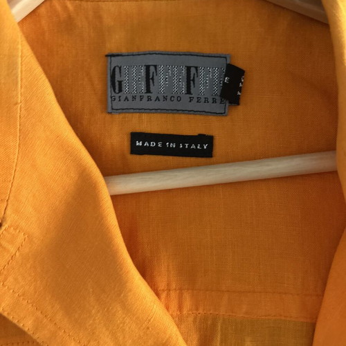 Linen Orange Jacket Gianfranco Ferre like new, size Large