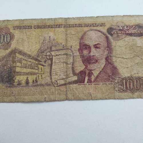100 Turkish lira used, pack of 2, 1970