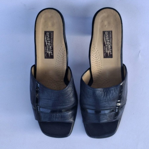 Leather mules 38 Moda Confort made in Italy like new