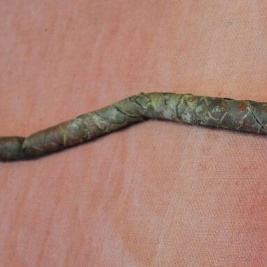 Leather officer whip from 1940s used, worn