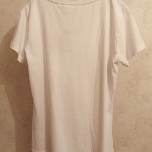 Admiral White Women's T-Shirt V-Neck Size L New 100% Cotton