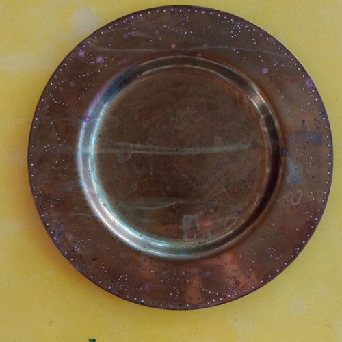 Copper lingeri used, antique plate 28 cm