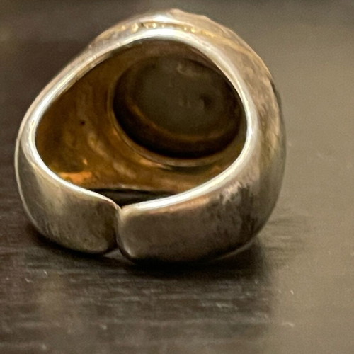Medusa ring silver-gold used with Medusa design