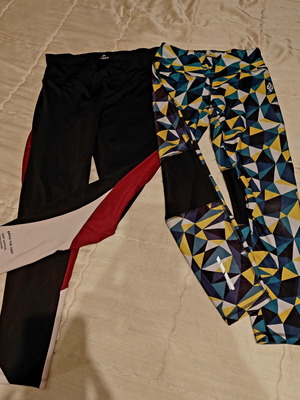 Crivit women's sports leggings set of 2, recycled polyester