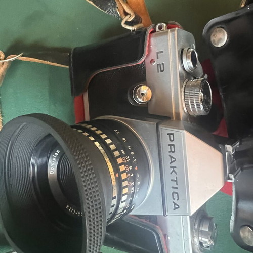 Praktica L2 vintage analog camera with Meyer-Optik 50mm f/2.8 lens used